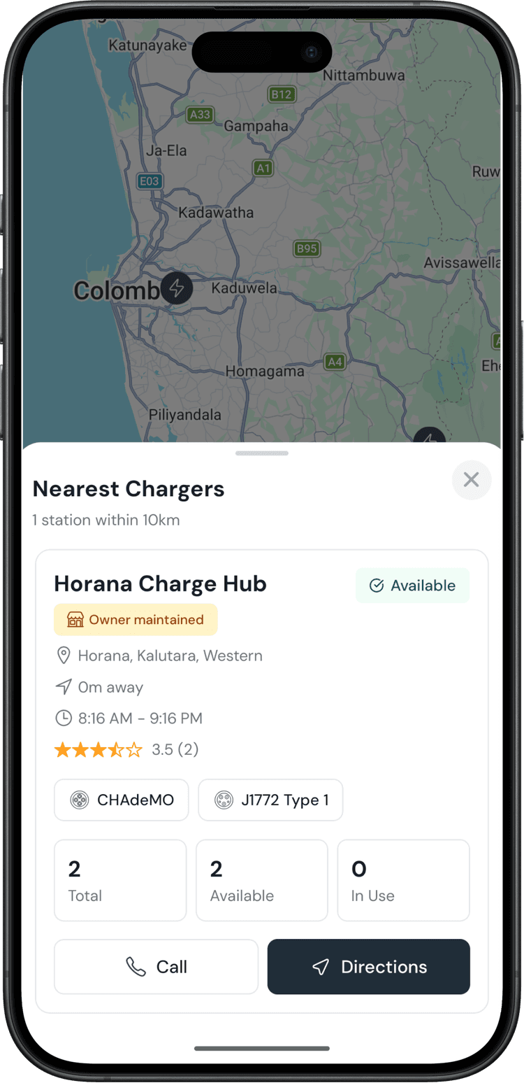 Nearest charger finder